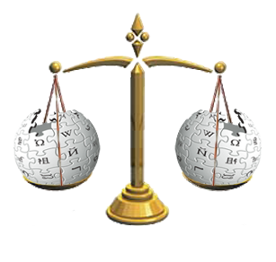 Wikipedia scale of justice By Olmec https://commons.wikimedia.org/wiki/File:Wikipedia_scale_of_justice.png